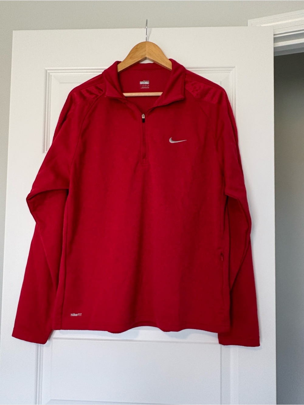 Nike Red Half-Zip Lightweight Pullover Jacket Mens XL Golf Workout Gym Wear